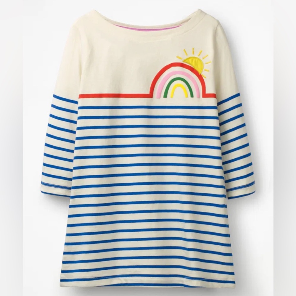 Mini Boden Breton Sunshine Rainbow Tunic Dress